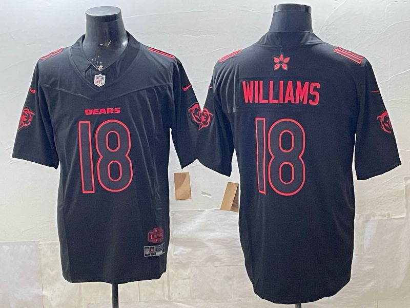 Men 2026 Chicago Bears #18 Williams Black 4th generations Nike Limited NFL Jersey 06->chicago bears->NFL Jersey